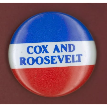 Cox Campaign Button Ndemocratic Presidential Campaign Button Featuring James Cox And Franklin D Roosevelt 1920 Poster Print by Granger Collection