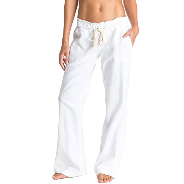 TRKIYQC Pantalones de Yoga elásticos de Pierna Ancha para Mujer con Bolsillos, Pantalones de Salón Palazzo Sueltos de Verano Casuales TRKIYQC moda