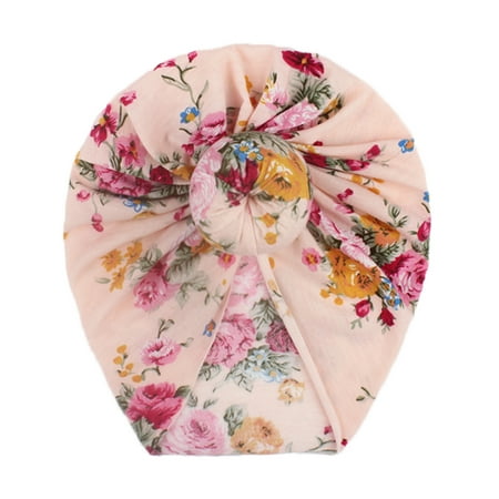 

kpoplk Baby Hats 6-12 Months Boys Hat Kids Girls Accessories Headwear Toddler Knotted Floral Baby Baby Care(C)