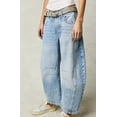 thumbnail image 6 of Women's Baggy Boyfriend Jeans Vintage Wide Leg Mid Rise Barrel Denim Ankle Pants, 6 of 11