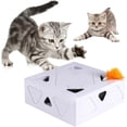 thumbnail image 1 of Juguete inteligente interactivo para gatos, juguete electrónico de emboscada con pluma giratoria, caja mágica de plumas divertidas con apagado automático, 1 of 3