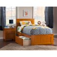 thumbnail image 3 of Atlantic Furniture Lit de Plate-Forme de Rangement Simple en Caramel, 3 of 5