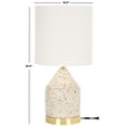 thumbnail image 3 of Safavieh Nicolai 10" Modern Terrazzo/Iron Sheet Table Lamp, White/Gold, 3 of 3