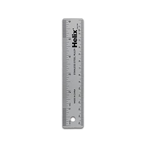 Ruler and roller set, plastic and stainless steel, silver and grey, 6-1/4 x  1-inch hexagon roller and 6-inch ruler. Sold per set. - Fire Mountain Gems  and Beads