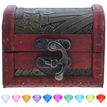 AthitqqM 1 Set Acrylic Gemstones Kids Gemstone Toys with Pirate Treasure Chest Box