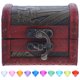 thumbnail image 1 of 1 juego de gemas acrílicas de juguete para niños con caja de cofre del tesoro pirata, 1 of 7