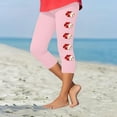thumbnail image 2 of AUNVITO Girls Baseball Print Capri Yoga Pants Casual Sporty Stretchy Athletic Comfy, 2 of 4