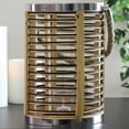 thumbnail image 4 of 11.5" Rustic Chic Cylindrical Rattan Decorative Candle Holder Lantern with Jute Handle, 4 of 4