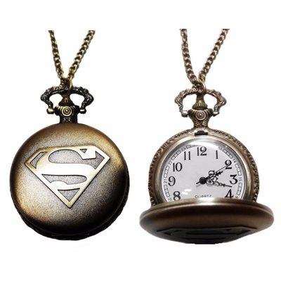 Antique Bronze Superman S Logo Pocket Watch Jordan Ubuy