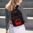 thumbnail image 5 of Disketp Black Panther Red Background print Canvas Backpack Lightweight Travel Daypack Student Rucksack Laptop Backpack-Small, 5 of 5