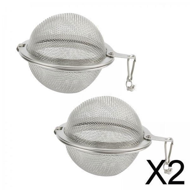2 coladores de té de malla de acero inoxidable, coladores de té, Infusor de té, filtros para té , 2 piezas