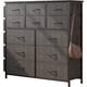 thumbnail image 1 of Cajonera para Dormitorio con 10 Cajones, Organizadores de Tela con Estructura Metálica y Cubierta de Madera, Fácil Tiradores, 1 of 7