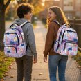 thumbnail image 3 of Chririnla Adjustable Shoulder Strap School Bag Backpack for Elementary School Camping, 600D Polyester Lightweight School Backpack, Pastel Cats Pattern, 3 of 10