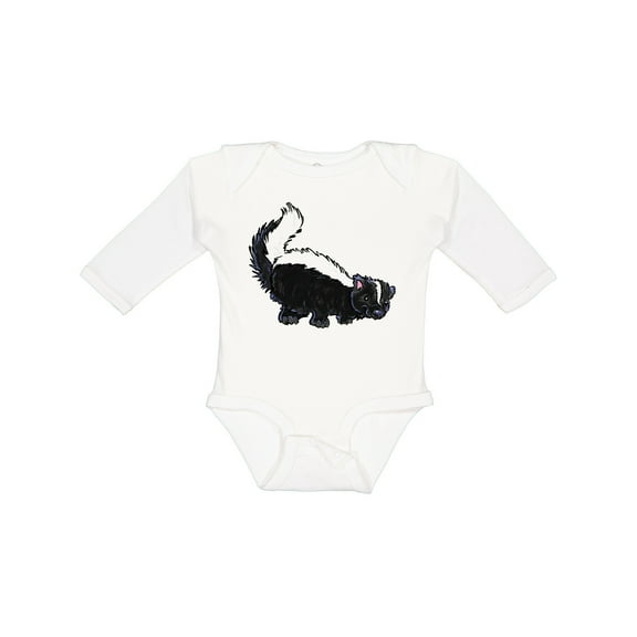 Inktastic Animals Cute Skunk Boys or Girls Long Sleeve Baby Bodysuit