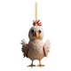 thumbnail image 5 of Colgante de pollo de dibujos animados, adorno decorativo para coche, llavero de pollo acrílico Blanco, 5 of 9