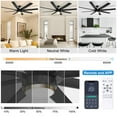 thumbnail image 6 of Ohniyou 70" Indoor Outdoor Ceiling Fans with Lights and Remote 8 Blades 6 Speed Dimmable Large Ceiling Fan for Patios Living Room Bedroom, Matt Black, 6 of 12