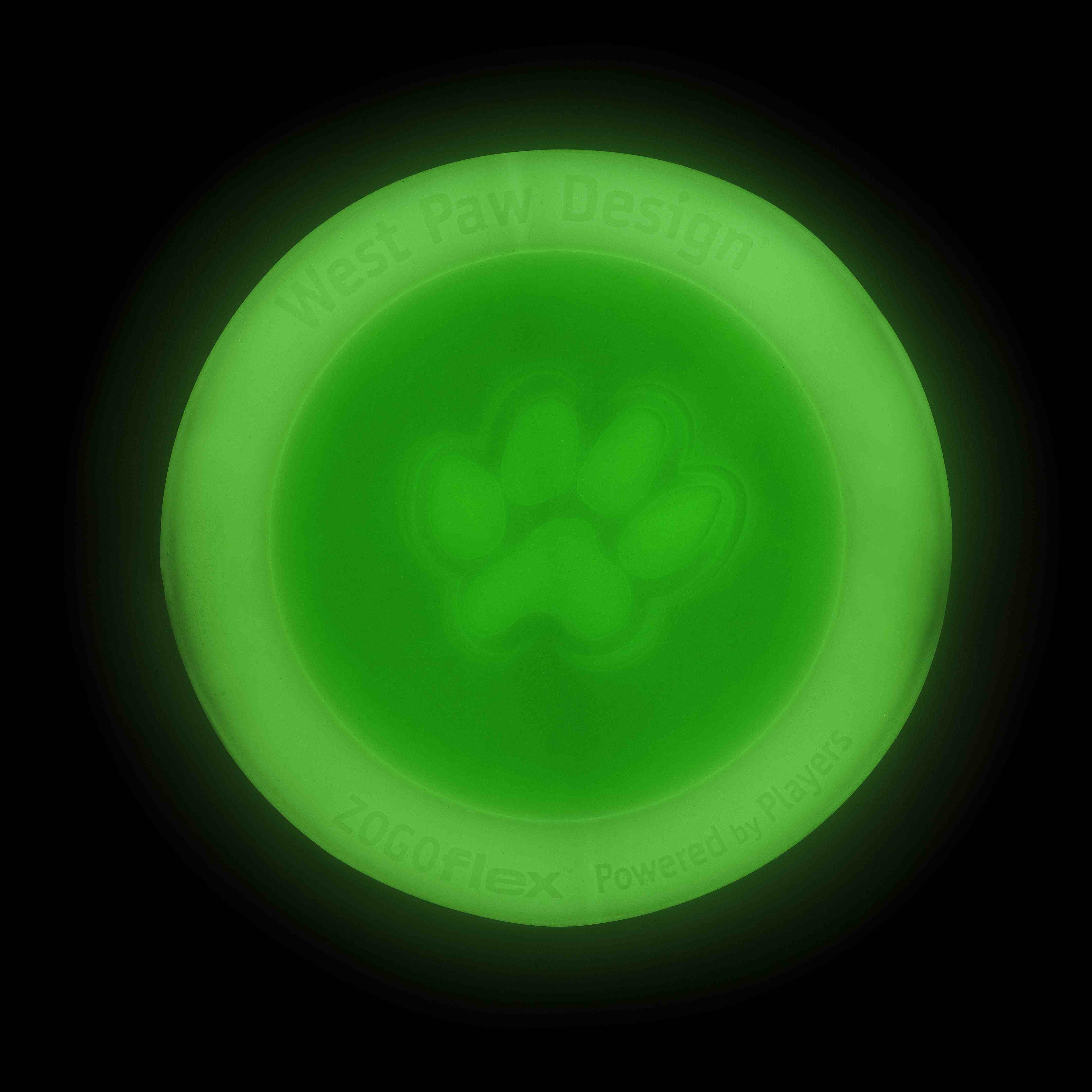 West Paw Zogoflex Glow Zisc Large 8.5" Dog Toy Glow in Dark
