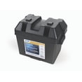 thumbnail image 1 of Camco Boîte à Batterie 55362 Compatible avec Batteries Groupe 24; Inclut Sangle d'Attache/supports de Fixation/matériel; Noir; Polypropylène; avec Maintien de Batterie/couvercle de Batterie/pinces de Pied de Batterie et Vis, 1 of 15