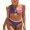 Stripe, variant on Sociala V Neck Halter Bikini Sets Mid Bottoms Color Block Two Piece Swimsuits