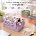 thumbnail image 4 of Pastel Storage Crates 6-Pack, Space-Saving Foldable Baskets for Office Classroom Bedroom with Label Sheets & Marker, 4 of 10