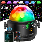 Aolun Bluetooth Speaker LED Disco Ball Lights, Portable USB DJ Party Club Lights with 3 in 1 Remote Control, 7 Color Night Lights