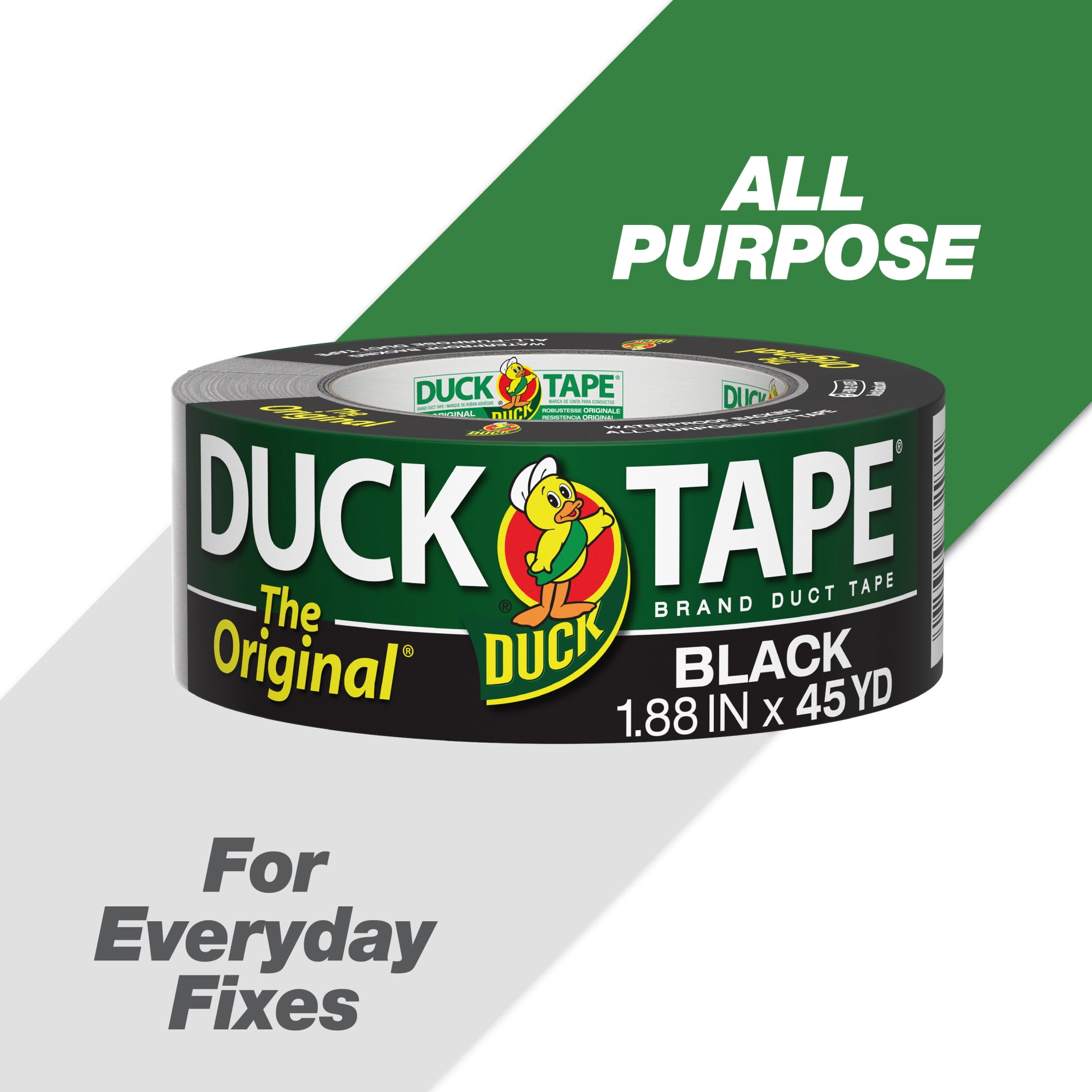 (6 pack) The Original Duck Tape Brand Duct Tape, 1.88 in. x 45 yd., Black