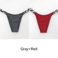 thumbnail image 1 of Puimentiua-Tanga Sexy de cintura baja para mujer, bragas de Bikini de leopardo, Tangas cómodas, íntimas, 2023, 2 uds./Set, 1 of 4