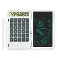 thumbnail image 1 of Black and Friday Clearance Sale Deal cuyhtdup Portable Calculator With Notepad, Basic Calculator With Writing Tablet,12 Digits Large Display Rechargeable Power Desk Calculator For Office, School, 1 of 7