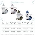 thumbnail image 3 of Gyratedream Newborn Baby Boys Cartoon Print Long Sleeve Romper Pants 3PCS Outfits Clothes, 3 of 12