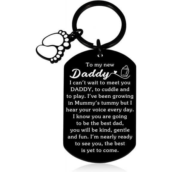 Pregnancy Announcement Gifts for Expectant Dads New Dads, First Fathers Day Keychain Gifts for New Dad, Gifts for First Time Dad New Dad to Be Gifts from Wife Father to Be Gifts Birthday Baby Shower