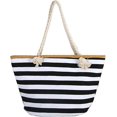 thumbnail image 1 of Bolsa de herramientas Bolsa de playa grande de lona a rayas - Cierre de cremallera superior - Forro impermeable - Bolso de hombro para mujer Bolsos de hombro Viajes en la playa, 1 of 5