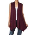 thumbnail image 1 of TheMogan Gilets Longs pour Femmes Sans Manches Légers Cardigan Ouvert, 1 of 7