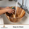 thumbnail image 6 of Wooden Bowls, Wooden Salad Bowl Set of 3 - Round Design Large Salad Bowl Set for Serving, Handmade, Durable and Stylish Natural Wood Dining Accessory by Woodenhouse, 6 of 14