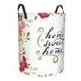 thumbnail image 2 of Balery Home Sweet Home Floral Round Laundry Basket with Handles Waterproof Freestanding Laundry Hamper for Clothes Toys in the Dorm and Family-Small, 2 of 8