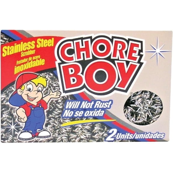 Chore Boy Ultimate Stainless Steel Scrubber, 0.54 oz, 2 Ct (3 Pack)