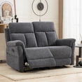 thumbnail image 2 of Bonzy Home Manual Reclining Sofa Set, Modern Loveseat Recliner Sofa for Adult with Adjustable Backrest, Couch Recliners for Living Room Furniture, Dark Gray, 2 of 7