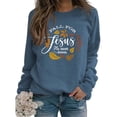 thumbnail image 2 of Fgnfyis Sweat à Capuche à Manches Longues et Col Rond Imprimé à la Mode pour Femmes, Bleu m, 2 of 4