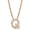 Rose Gold, variant on Initial Letter Q Necklace, Moissanite, 925 Sterling Silver, Sterling Silver