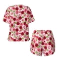 thumbnail image 6 of "Wukai Rose Flowers Women's Pajama Set - Short-Sleeve Top and Shorts with Elastic Waistband and Pockets for Loungewear, Yoga, and Casual Wear-Medium, 6 of 8