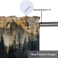 thumbnail image 5 of Black Bear Rod Pocket Thermal Insulated Curtain Valance Wildlife Rustic Wooden Plank Nature Forest Farmhouse Rod Pocket Valances for Bedroom Living Room Dining Room 54 by 18 in, 1 Panel, 5 of 6