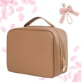 thumbnail image 1 of Neceser de cosméticos con múltiples compartimentos, Neceser con múltiples compartimentos, Bolsa Consulbefor, Bolsa de maquillaje portátil de cuero Pu, Bolsas de cosméticos de viaje grandes para mujere, 1 of 7