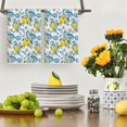thumbnail image 2 of Lemon Blue Flowers Floral Summer Kitchen Towels Dish Towels, 18x26 Inch Seasonal Decoration Hand Towels Set of 2, 2 of 6