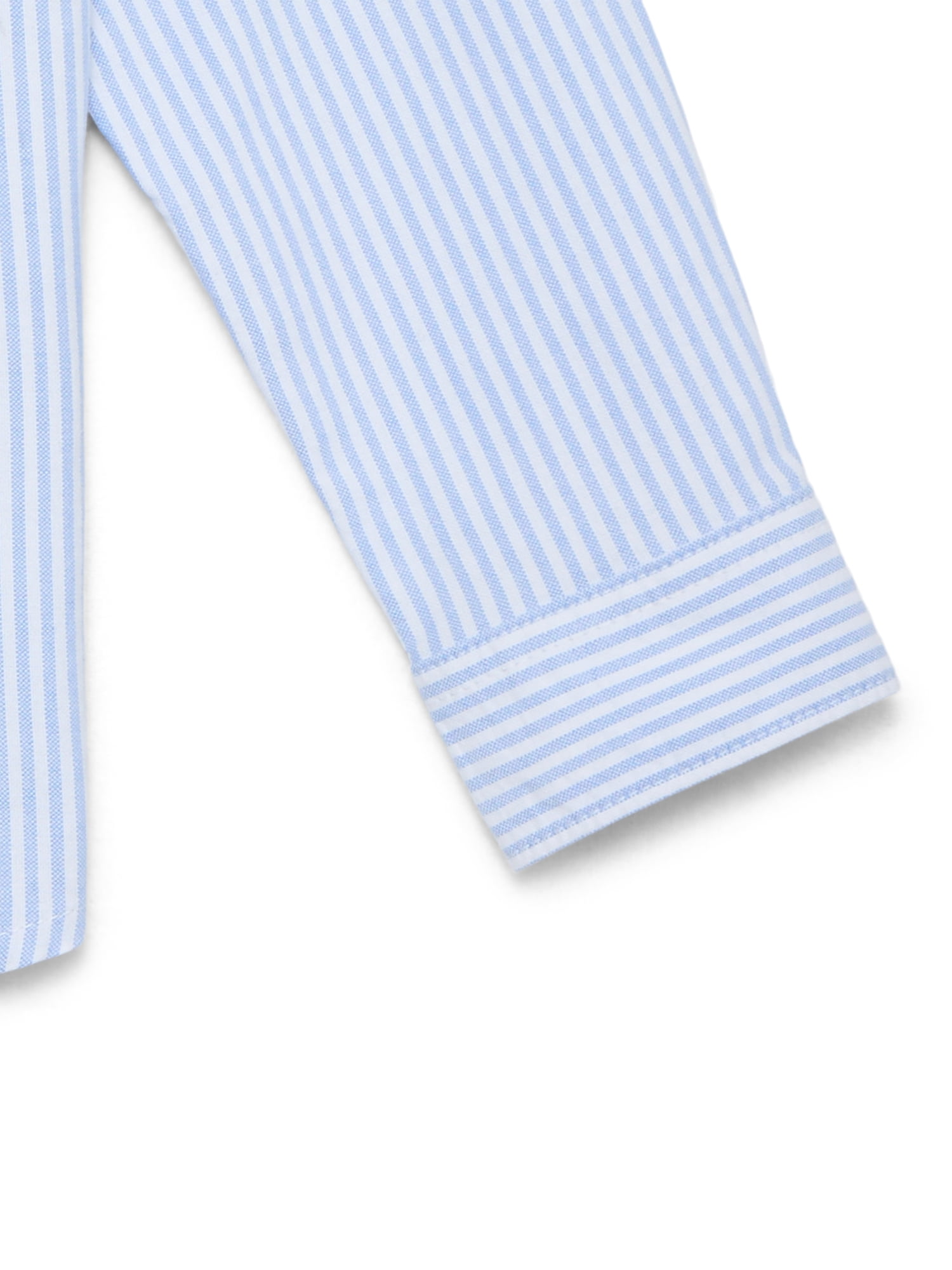 Wonder Nation Toddler Boys' Striped Button Up Cotton Shirt with Long Sleeves, Sizes 12M-5T