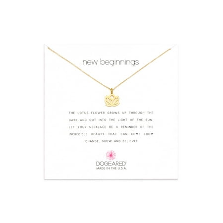 Dogeared Best Mom Necklace - Dogeared New Beginnings Lotus Gold Dipped Necklace