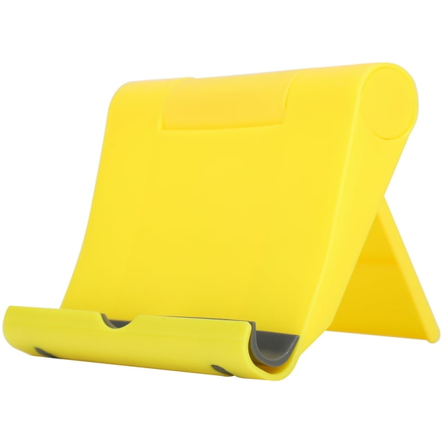 Soporte para teléfono móvil amarillo universal para tableta, multifuncional, giratorio y plegable.