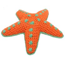Orange Starfish Handmade Amigurumi Stuffed Toy Knit Crochet Doll VAC