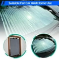 thumbnail image 6 of 61" Retractable Windshield Sun Shade for Car, IC ICLOVER Large Sun Visor Protector Cover Blocks 99% UV Rays to Keep Your Vehicle Cool, Folding Auto Front Window Foil Curtain for SUV Truck Windshield, 6 of 9