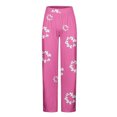 thumbnail image 3 of YLSDY Men's Floral Print Pants Comfortable Loose Fit Lightweight Breathable Trousers for Summer Spring Pink XL, 3 of 4