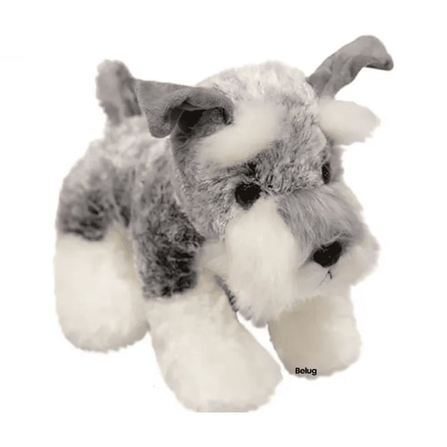 Peluche Belug Perrito Schnauzer GRIS BLANCO