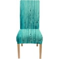 thumbnail image 2 of Stripe Dining Chair Covers Set of 4 Blue Wooden Old Boards Vertical View Texture Parson Chair Slipcover Removable Washable Chair Protector, 2 of 5